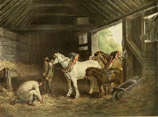 George Morland The inside of a stable oil painting picture